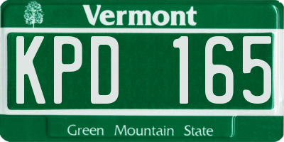 VT license plate KPD165