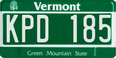 VT license plate KPD185