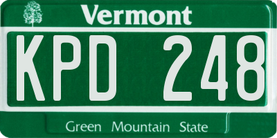 VT license plate KPD248