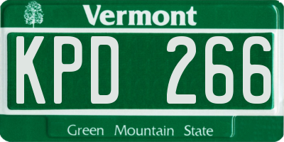 VT license plate KPD266