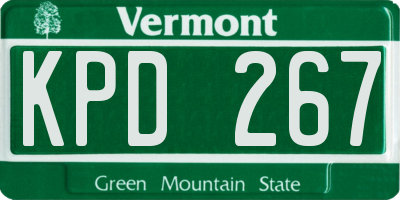 VT license plate KPD267