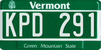 VT license plate KPD291