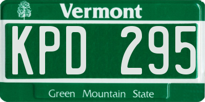 VT license plate KPD295