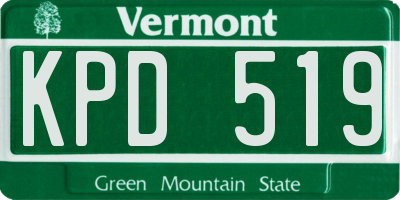 VT license plate KPD519