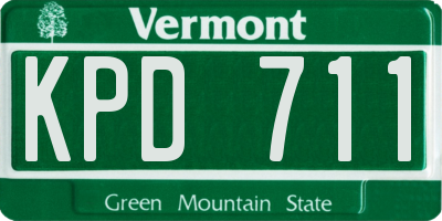 VT license plate KPD711