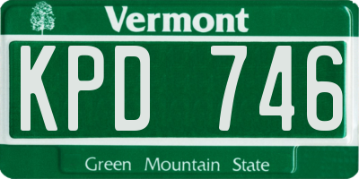 VT license plate KPD746
