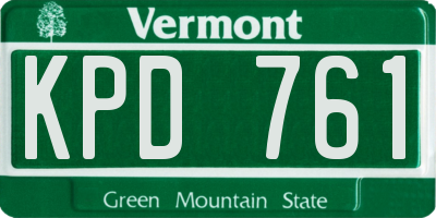 VT license plate KPD761