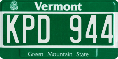 VT license plate KPD944