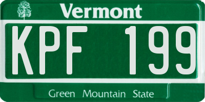 VT license plate KPF199