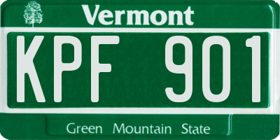 VT license plate KPF901