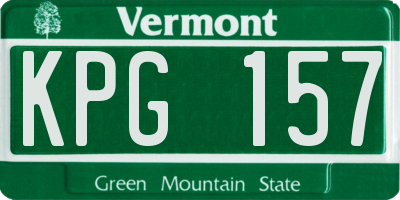VT license plate KPG157