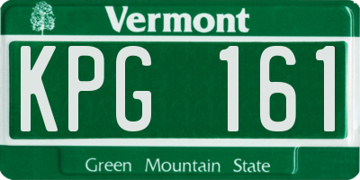 VT license plate KPG161
