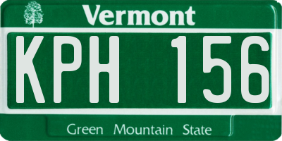 VT license plate KPH156