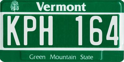 VT license plate KPH164