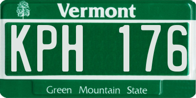 VT license plate KPH176