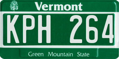 VT license plate KPH264