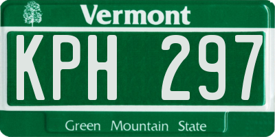 VT license plate KPH297