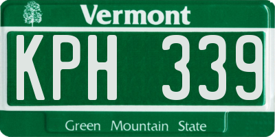 VT license plate KPH339