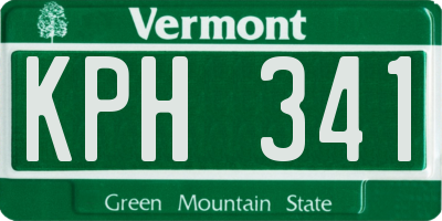 VT license plate KPH341
