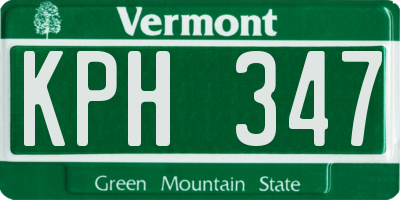 VT license plate KPH347