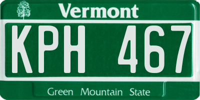 VT license plate KPH467