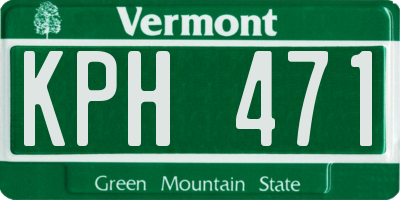 VT license plate KPH471