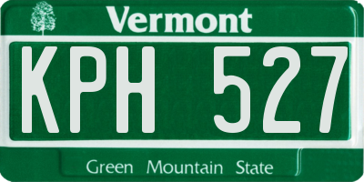 VT license plate KPH527