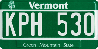 VT license plate KPH530