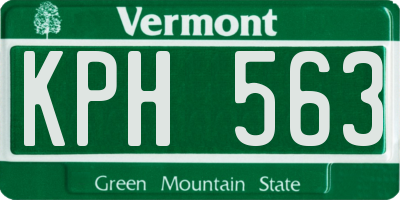 VT license plate KPH563