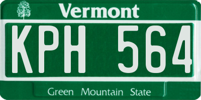 VT license plate KPH564
