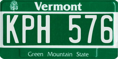 VT license plate KPH576
