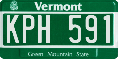 VT license plate KPH591