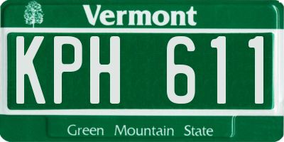 VT license plate KPH611