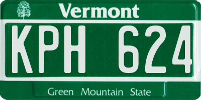 VT license plate KPH624