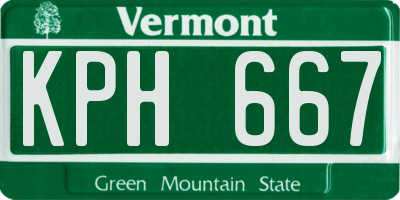 VT license plate KPH667