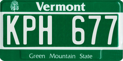 VT license plate KPH677