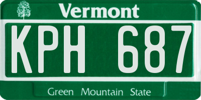 VT license plate KPH687