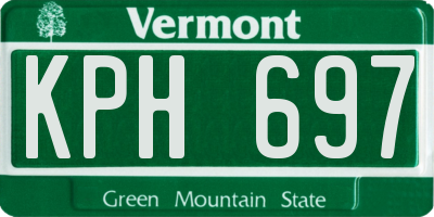 VT license plate KPH697