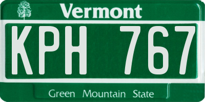 VT license plate KPH767