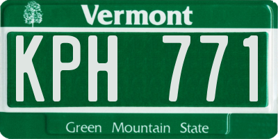 VT license plate KPH771
