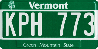 VT license plate KPH773