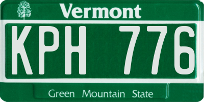 VT license plate KPH776
