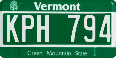 VT license plate KPH794