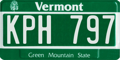 VT license plate KPH797