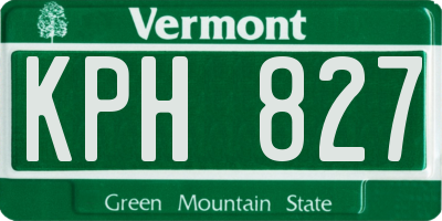 VT license plate KPH827