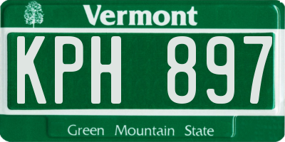 VT license plate KPH897