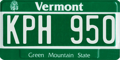 VT license plate KPH950