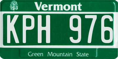 VT license plate KPH976