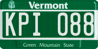 VT license plate KPI088