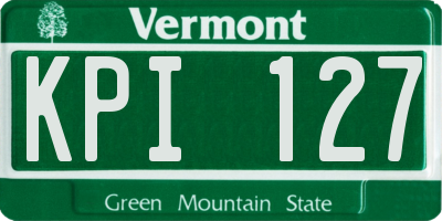 VT license plate KPI127